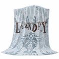 thumbnail image 6 of Laundry Blue Blanket Soft Cozy Warm Throw Blanket for Couch, Plush Fuzzy Flannel Fleece Blankets for Sofa, Vintage Boho Modern Country Style Flower Bed Blankets Lightweight Gifts for Women, 40"x50", 6 of 9