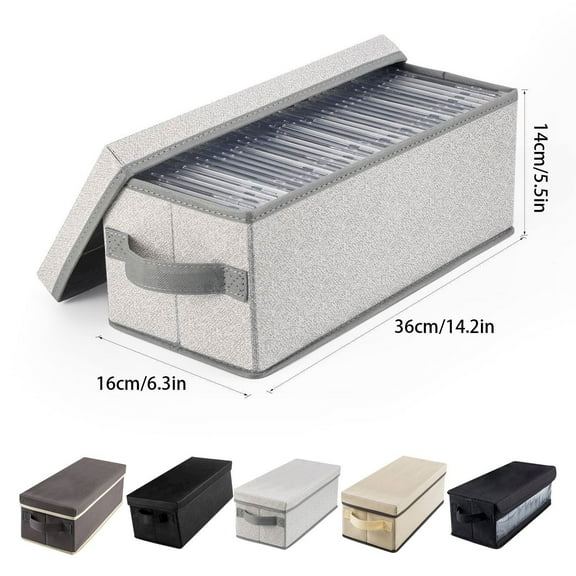 A Colorful Non-Woven Storage Box Foldable Storage with Lids Small Basket with Handles Fabric Storage for Wardrobes Shelves Bedroom Organisation