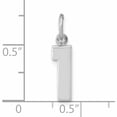 thumbnail image 3 of 14K White Gold 14Kw Small Polished Number 1 Charm (15.67 X 4.72) Made In United States -Jewelry By Sweet Pea, 3 of 6