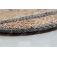 thumbnail image 5 of Area Rug Natural Jute Hand Braided Rug Light Grey Scalloped Runner, 5 of 8