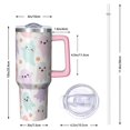 thumbnail image 2 of Halloween Tumbler, Pumpkin Bat Cup with Handle and Straw 40oz, Spooky Gift Insulated Coffee Mug, 2 of 5