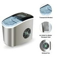 thumbnail image 2 of Angel Canada Stainless Steel Portable Ice Maker Compact Countertop with Panoramic View Window, Ice Cube Machine, Bullet Cubes in S/L Size 26 lb/24H for Home Office Party, Boat RV, 2 of 3