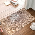 thumbnail image 4 of Pofeuu Leopard Brown Print Flannel Doormats Rug16"x24"Rug Washable Doormats Indoor Outdoor Rugs for Layered Front Door Mats, Porch, Kitchen, Entryway, 4 of 7