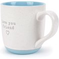 thumbnail image 2 of Elanze Designs Love You Friend Speckled Blue 13 ounce Ceramic Coffee Mugs Set of 2, 2 of 4