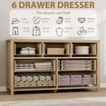thumbnail image 7 of Kojooin 7-Dresser for Bedroom - Natural Rattan Style Storage for Nursery, Living Room, 7 of 7