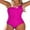 Pink, variant on Asoul One Shoulder One Piece Swimsuits Womens Slimming Swimwear Color Block Textured Modest Bathing Suits Tummy Control Swimming Suits