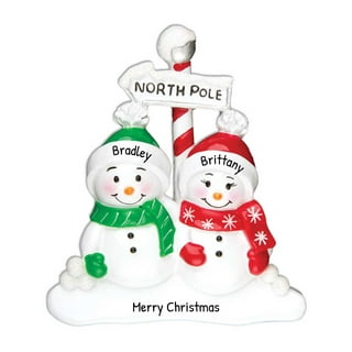 Fridja Personalized Snowman Family of 4 Christmas Ornament Custom