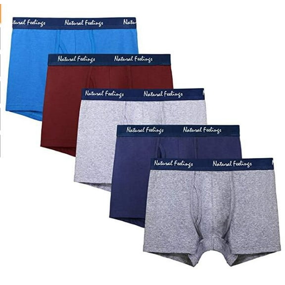 Natural Feelings Cotton Mens Underwear Soft Daily Trunks Multipack