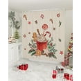 thumbnail image 2 of Christmas Shower Curtain Gingerbread Candy Cane Shower Curtains for Bathroom Decor Xmas Ball for Christmas Decoration Bath Curtains Sets with Hooks Waterproof 72" W x 84" L, 2 of 6