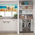 thumbnail image 5 of LALILO Kitchen Curtain Valance Vanilla Ice Beach Nostalgic Rod Pocket Window Curtain 52"x 18" Set of 2, 5 of 5