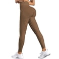 thumbnail image 4 of TGPMGRZ Leggings for Women Scrunch Lifting Gym Seamless Workout Leggings Tummy Control Yoga Pants Brown Size L, 4 of 7