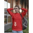 thumbnail image 2 of Minimalistic Flowers Sweatshirt Women -GoatDeals Designs, Female 4X-Large, 2 of 4