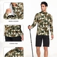 thumbnail image 5 of Dagegui Camouflage Sun Protection Shirt for Men Long Sleeve UV Hoodie Quick Dry Running Workout Gym Tee Outdoor UPF 50+ Rash Guard Pullover Tops Green M, 5 of 7