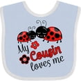 thumbnail image 3 of Inktastic My Cousin Loves Me with Cute Ladybugs Boys or Girls Baby Bib, 3 of 4