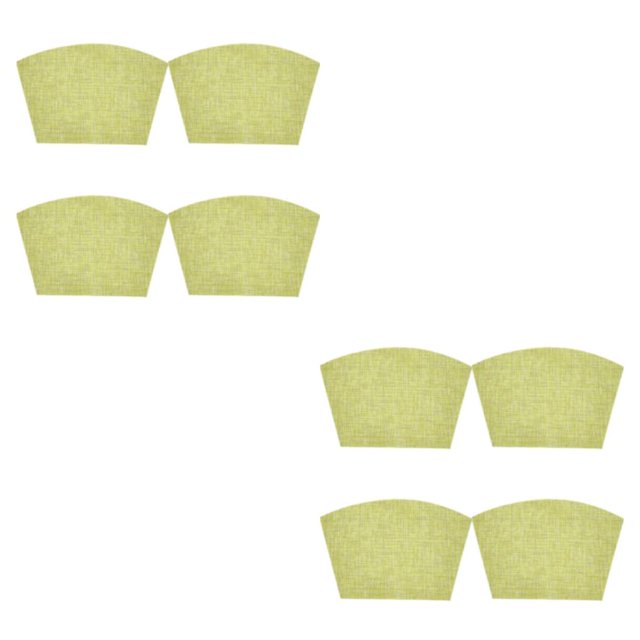 Matsuzay Manteles individuales de PVC para redonda, 4 piezas, en forma de cuña, resistentes a las manchas, aislante térmico, antideslizante, Type2 NO2