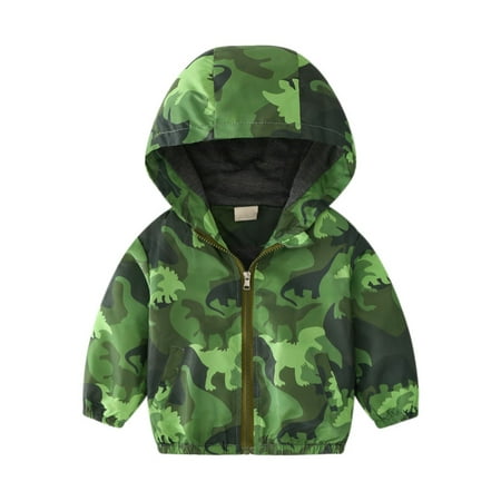 

Toddler Girl Boy Spring Fall Windbreaker with Hoods Baby Zipper Hooded Coat Windproof Jacket