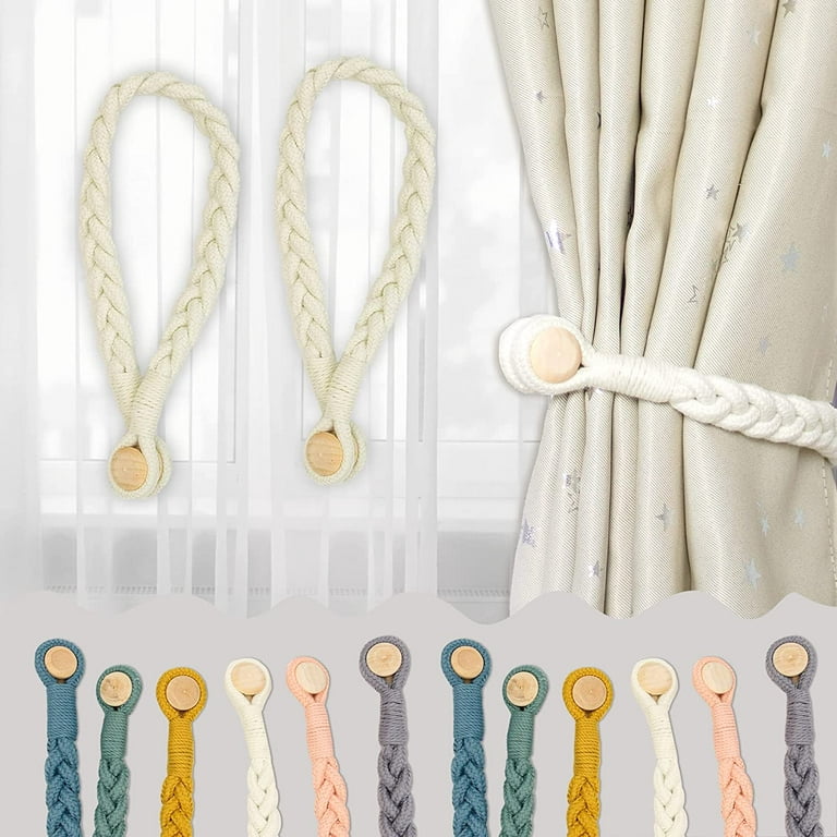 Magnetic Curtain Tiebacks Clips Decorative Rope Holdbacks - Temu