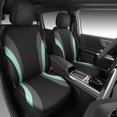thumbnail image 2 of CAR PASS EVA Waterproof Car Seat Covers Full Set, Mint Seat Covers for Cars,Compatible,Universal Fit Sedans,Vans,SUVs,Trucks (Black and Mint), 2 of 15