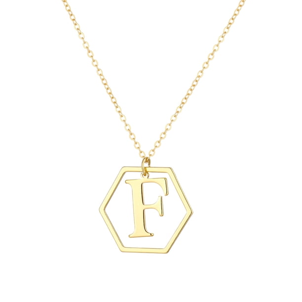 Collar para mujer, joyería para mujer, joyería de moda para mujer, regalo para mujer, 26 collares con colgante de cadena con nombre y letras en inglés, joyería, collares de moda.