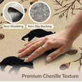 thumbnail image 6 of ODIKA 9'x12' Washable Area Rug Cabin Bear Paw Print Rustic Wildlife Medallion With Twig Frame Accents for Dining Room, Basement, Large Office, Non-Slip Chair-Friendly, 6 of 7