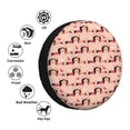 thumbnail image 4 of Fotbe Love dachshund dogs Pattern Spare Tire Cover Thickening Universal Fit for Jeep, Trailer, RV, SUV, Truck, Tough Tire Wheel Soft Cover-17 inch, 4 of 6