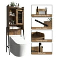thumbnail image 2 of Wonline 3-Tier 24.8" x 11.8" x 70" Over-The-Toilet Storage Rack, Rustic Brown, 2 of 6