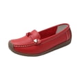 thumbnail image 2 of YOUYEDIAN Flat Shoes for Women Spring Fall Dress Loafers Slip on Non Slip Comfy Walking Shoes Office Closed Toe Orthopedic Shoes (Red), 2 of 5