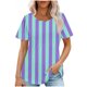 thumbnail image 1 of Tops Cortos para las Mujeres Cuello Redondo Suelto Impreso de Manga Corta, Tops Sueltos para las Mujeres, 1 of 4