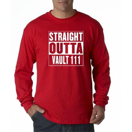 850 - Unisex Long-Sleeve T-Shirt Straight Outta Vault 111 Fallout 4 Game 2XL (Fallout 4 Best Clothing)