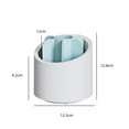 thumbnail image 3 of Organizador de escritorio Salvador Soporte para brochas de maquillaje giratorio Azul sin tapa, 3 of 9