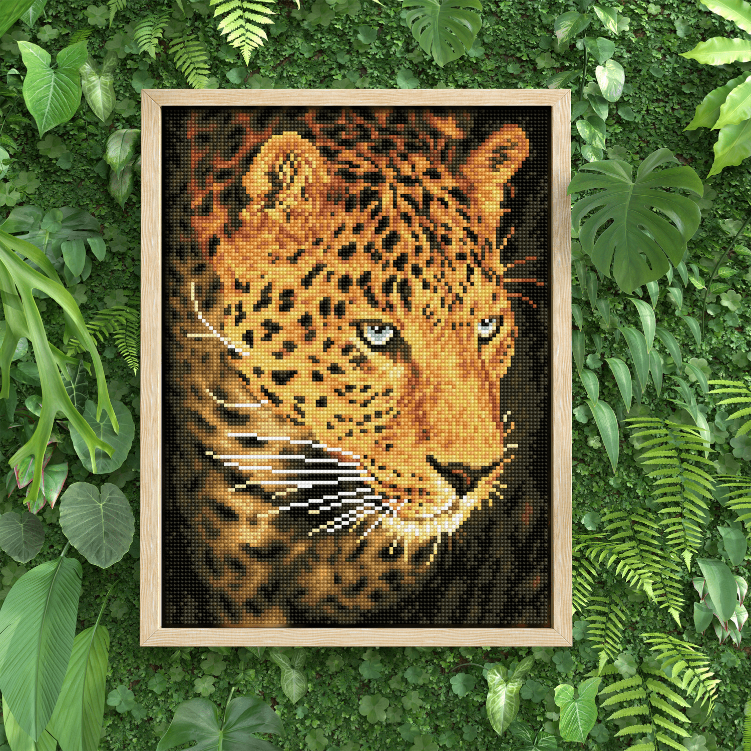 Diamond Dotz Leopard portrait Diamond Painting Kits for Adults - Diamond Art Kits a Relaxing Creative Craft Kit with Dotz Gems 15.8x11.8