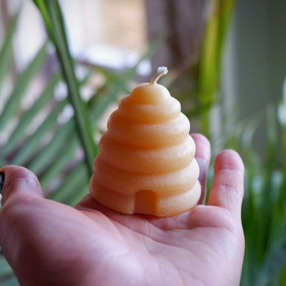 Beeswax Beehive Votive Skep Candle