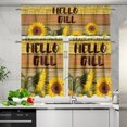 thumbnail image 3 of Fall Sunflower Kitchen Curtain Valance and Tiers Set of 3 Blocks Outside Light Cafe Fall Bathroom Window Curtains, 3 of 4