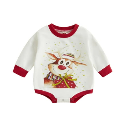 

Onesie Baby Jumpsuit Baby Kids Boys Girls Toddler Christmas Deer Long Sleeve Sweatshirt Christmas Romper Jumpsuit Kid Child Fashion Baby jumpsuits