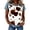 Multicolor, variant on Dolkfu Crew Neck Women'S Tops Multicolor Western Style Short Sleeve Tops Patchwork Fashion T-Shirts Women'S Clothing