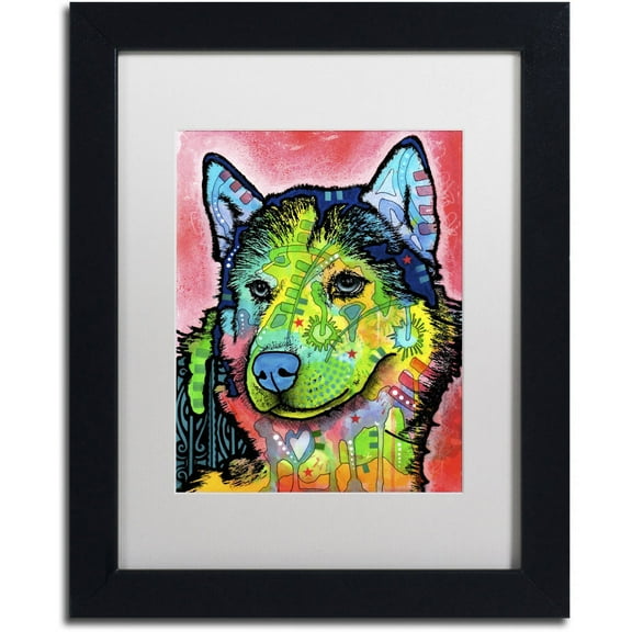 Trademark Fine Art "Siberian Front" Canvas Art by Dean Russo, White Matte, Black Frame