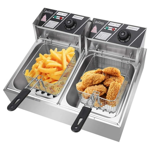 5000W Deep Fryer, 12L Electric Dual Deep Fryer