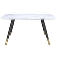 thumbnail image 3 of Nspire 201-294REC-WT 63 x 35.50 x 30 in. Emery Rectangular Dining Table in White & Black, 3 of 8