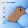 thumbnail image 3 of Miracase Designed for iPhone 14 Plus Case with Screen Protector,[Upgraded Enhanced Camera Protection],Shockproof Liquid Silicone Case with Microfiber Lining,6.7 inch(Chocolate), 3 of 14