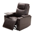 thumbnail image 7 of Power Recliner Chair with USB Charging, 360° Swivel Tray Table, Hidden Storage and Cup Holders, Infinite Position, Brown, 7 of 7