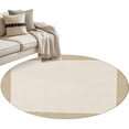 thumbnail image 2 of Round Area Rug 4ft,Farmhouse Vintage Pastoral Style Burlap Texture Washable Carpet Non-Slip Runner Accent Rugs Indoor Floor Mat for Bedroom Living Room Decor,Retro Linen, 2 of 9