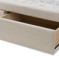 thumbnail image 3 of Homestock Old World Charm Light Beige Fabric Upholstered King Size Storage Bed, 4 Storage Drawers, Button Tufted, Included Components - Headboard, Slat, Drawer, 86.81"L X 78.74"W X 48.11"H, 3 of 10