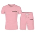 thumbnail image 5 of London Letter Graphic Short Sets for Men Crewneck T Shirt and Shorts 2 Piece Matching Set Mens Summer Outfits, 5 of 5