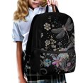 thumbnail image 3 of HUIACONG Floral Dragonfly Backpack for Middle School Girls Large Capacity Breathable Padded Straps for Boys Girls Elementary High School Daily Use, 3 of 6