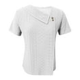 thumbnail image 4 of Mittory Tops for Women V Neck Eyelet Shirts Dressy Casual Short Sleeve Tunics Summer Vacation Blouses, 4 of 5
