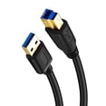 thumbnail image 2 of USB 3.0 Cable A Male to B Male 5Ft,Superspeed USB 3.0 A-B/A Male to B Male Cable - for Scanner, Printers, Desktop External Hard Drivers and More(5Ft/1.5M), 2 of 7