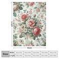 thumbnail image 4 of JRXY Flannel Fleece Blanket - Brown Highland Cow, Pink Watercolor Flowers Print - Anti-Pilling, Soft & Cozy - Multiple Sizes Available White, 4 of 6