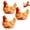 3pcs, variant on Realistic Chicken-Shaped Plush Pillow Cute Hen Stuffed Animal Decor Cushion 3D Soft Lifelike Feather Print Rounded Body Red Comb Beak Tail Feet Sofa Bedroom for Adults Gift Display Easter