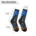 thumbnail image 2 of Fuzoiu Starry Night Charging Dinosaur Print Kids Socks For Boys Girls,Grip Crew Socks with Non Slip,Lightweight Stretch Crew Socks,Toddlers Crew Boot Socks, 2 of 5