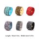 thumbnail image 5 of Brazalete de grava bohemio Qarigey cuero Vintage Punk piedras de cristal Rojo 19cm 4cm, 5 of 6